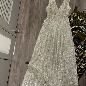 Long Dress with Plunging Neckline